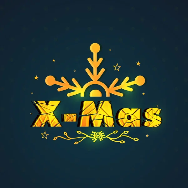 Greeting card with stylish text for Christmas. — Wektor stockowy