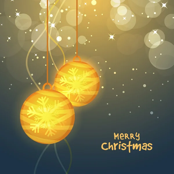 Greeting card with Xmas Balls for Christmas. — 스톡 벡터