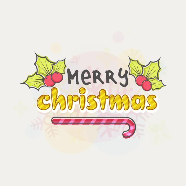 Merry Christmas celebration greeting card design. — Stock Vector