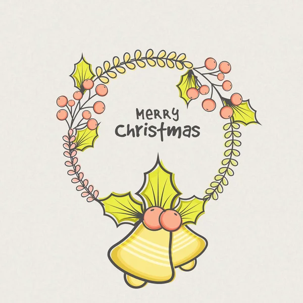 Neşeli Noel kutlama tebrik kartı tasarımı. — Stok Vektör