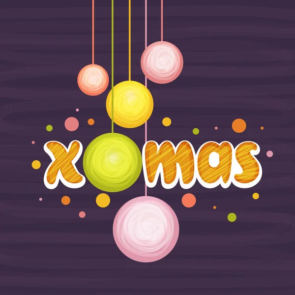 Merry Christmas celebration with Xmas Balls. — Stockový vektor