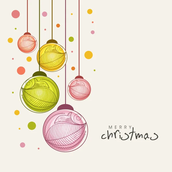 Wenskaart voor Merry Christmas celebration. — Stockvector