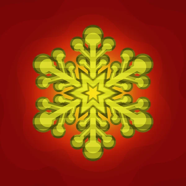 Creative Snowflake for Merry Christmas celebration. — Stok Vektör
