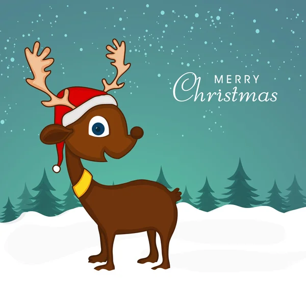 Reindeer for Merry Christmas celebration. — ストックベクタ