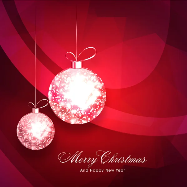 Sparkling Xmas Balls for Christmas and New Year. — Stock Vector