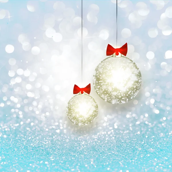 Funkelnde Weihnachtskugeln für Weihnachten und Neujahr. — Stockvektor
