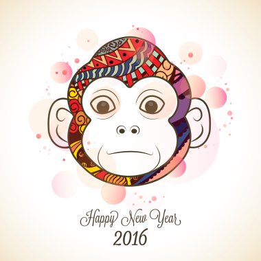 Cute Monkey for Chinese New Year 2016 celebration.