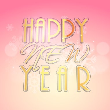 Tebrik kartı tasarımı için Happy New Year.