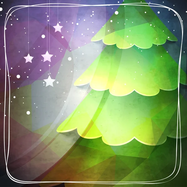 Λαμπερά Χριστούγεννα δέντρο για καλά Χριστούγεννα γιορτή. — Διανυσματικό Αρχείο
