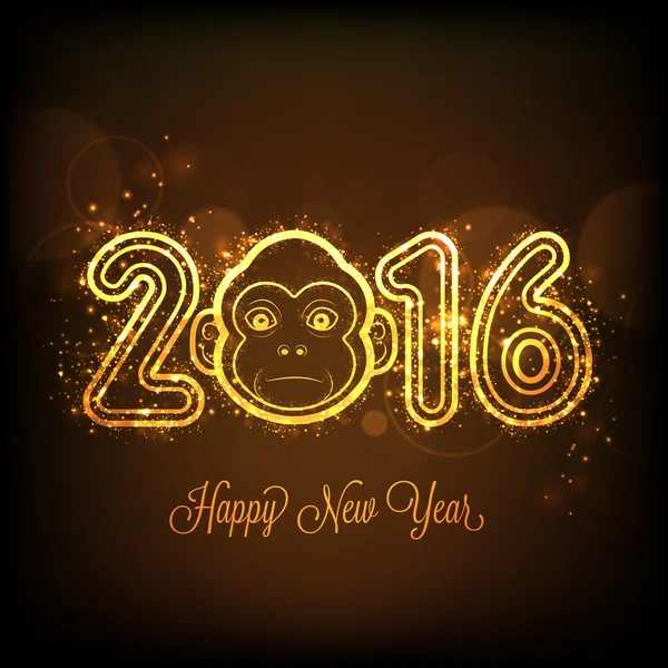 Texto con estilo 2016 para la celebración de Año Nuevo . — Archivo Imágenes Vectoriales