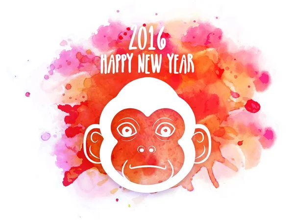Cute Monkey for Chinese New Year 2016 celebration. — 图库矢量图片