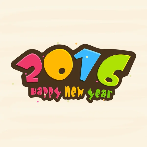 Wenskaart ontwerp voor Happy New Year 2016. — Stockvector