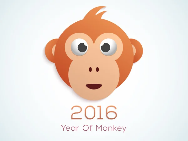 可爱的猴子，中国新的一年 2016 年. — 图库矢量图片