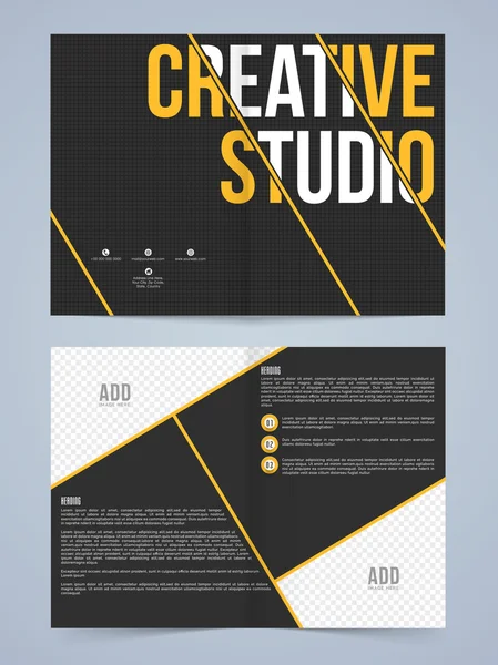 Twee pagina Business Flyer of Brochure. — Stockvector