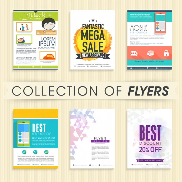 Creatieve collecties van Flyer van Banner. — Stockvector