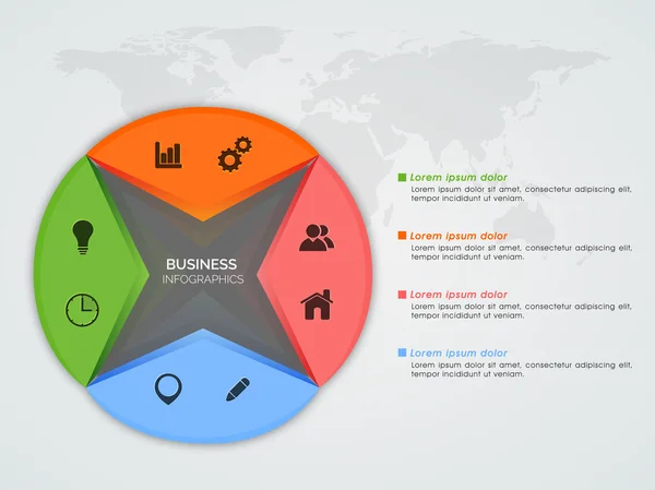 Kreative Infografik mit Web-Icons. — Stockvektor