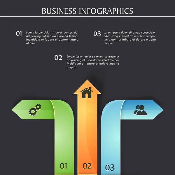 Iş Infographic şablon düzeni. — Stok Vektör