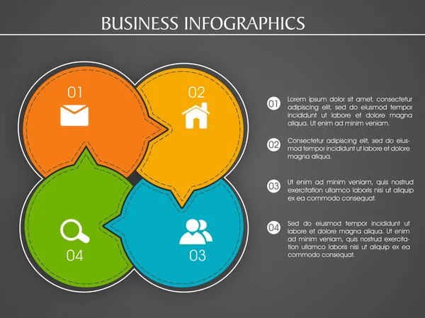 Bunte infografische Elemente für Unternehmen. — Stockvektor