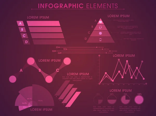 Großes Set an verschiedenen Infografik-Elementen. — Stockvektor