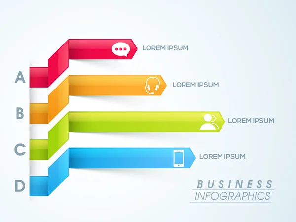 Papéis infográficos coloridos para negócios . —  Vetores de Stock