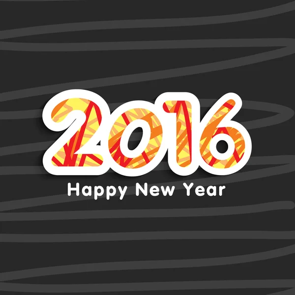 Wenskaart ontwerp voor Happy New Year 2016. — Stockvector