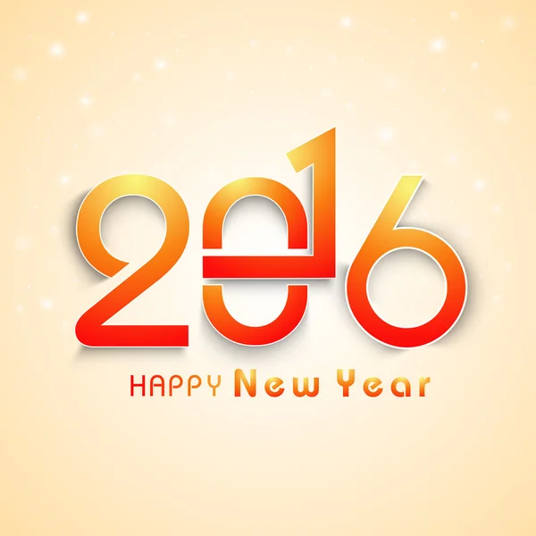 Diseño de la tarjeta de felicitación para Feliz Año Nuevo 2016 . — Vector de stock