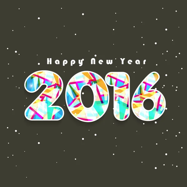 Wenskaart voor Happy New Year 2016. — Stockvector