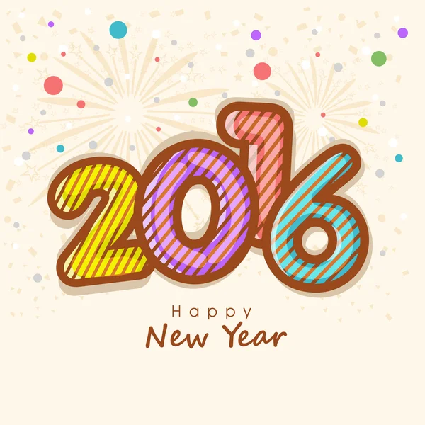 Wenskaart voor Happy New Year 2016. — Stockvector