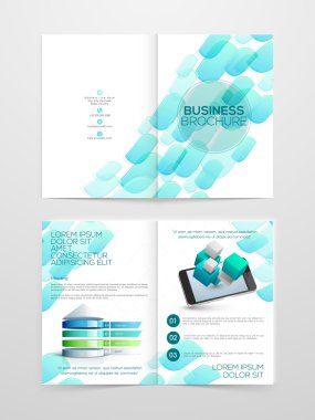 İki broşür veya şablon sayfa.