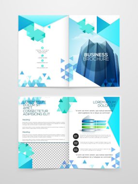 İki broşür veya şablon sayfa.