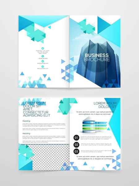 Two page Business Brochure or Template. — Stock Vector