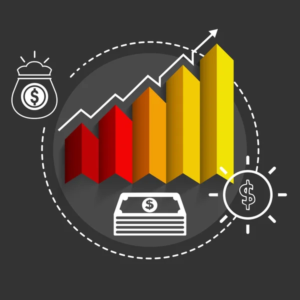 Kreative infografische Elemente für Unternehmen. — Stockvektor