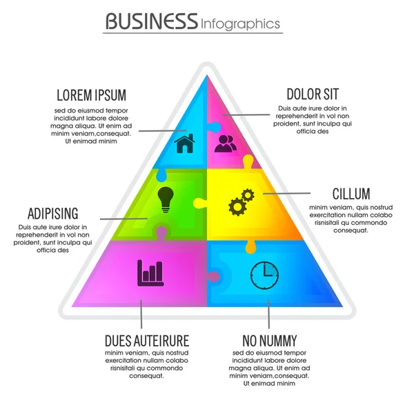 Creative infographic triangle for Business. — Stock Vector