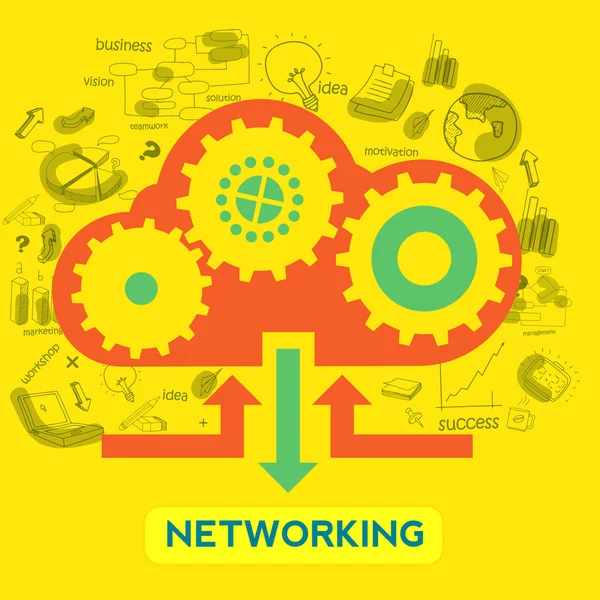 Kreatives infografisches Element für Netzwerkkonzept. — Stockvektor