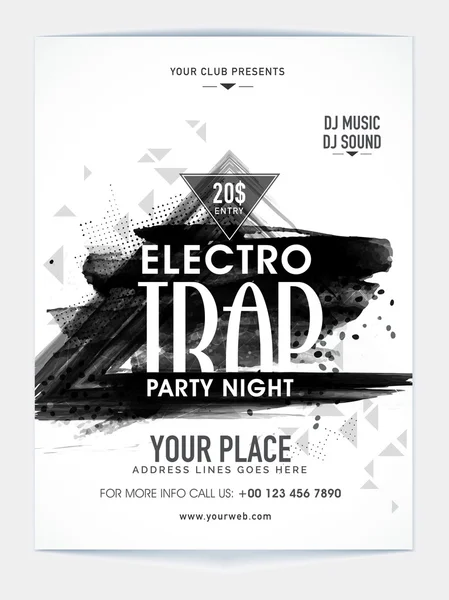 Template, Banner or Flyer design for Party. — Stock Vector