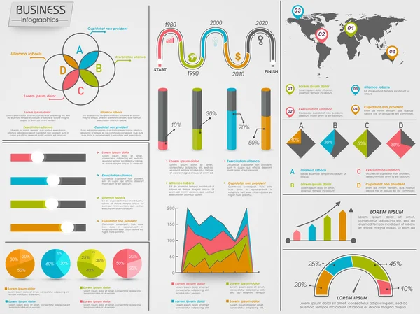 Ensemble d'éléments infographiques . — Image vectorielle