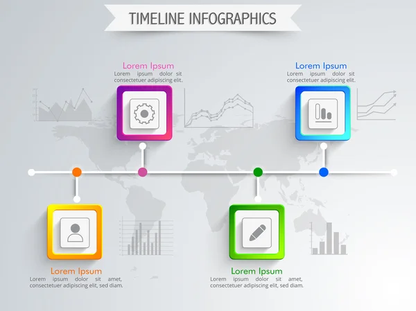 Kreativa Timeline Infographic layout. — Stock vektor