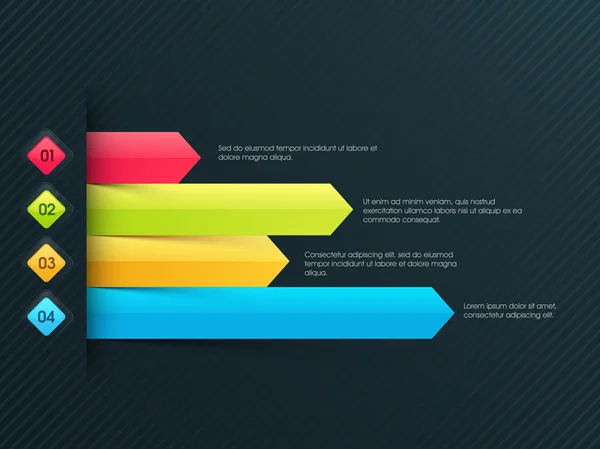 Zakelijke Infographic lay-out met pijlen. — Stockvector
