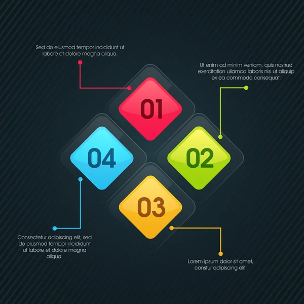 Diseño de Infografía de Negocios Coloridos . — Vector de stock