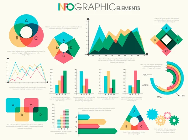 Elementos infográficos coloridos del negocio . — Vector de stock