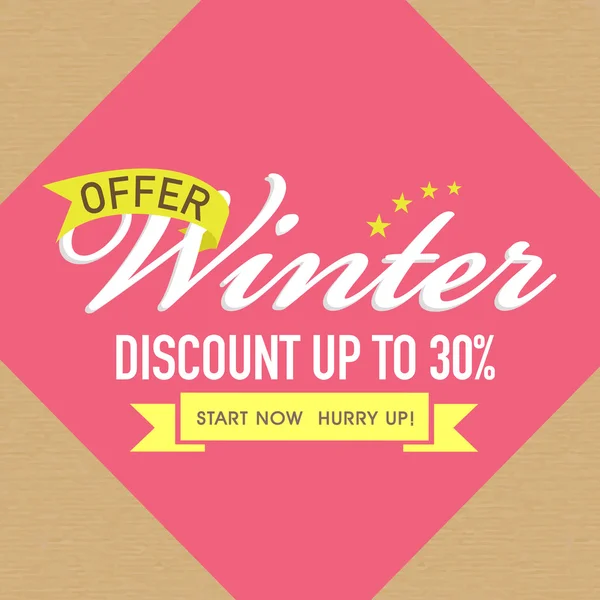 Cartaz de venda de inverno, banner ou design de panfleto . — Vetor de Stock