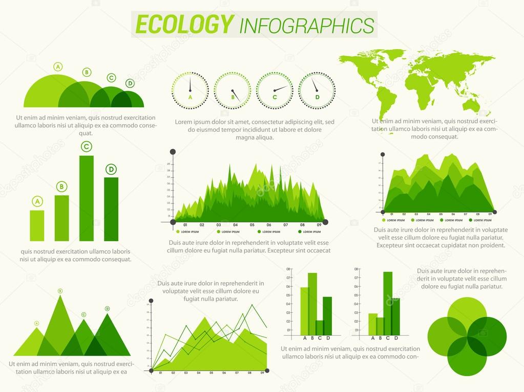 Ecological Infographic elements.