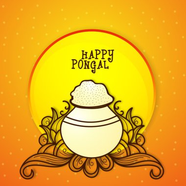 Greeting card for Pongal celebration.