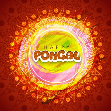 Pongal celebration greeting card design.