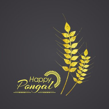 Greeting card for Happy Pongal celebration.
