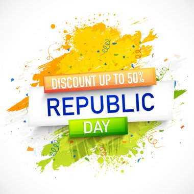 Sale Poster, Banner or Flyer for Indian Republic Day. clipart