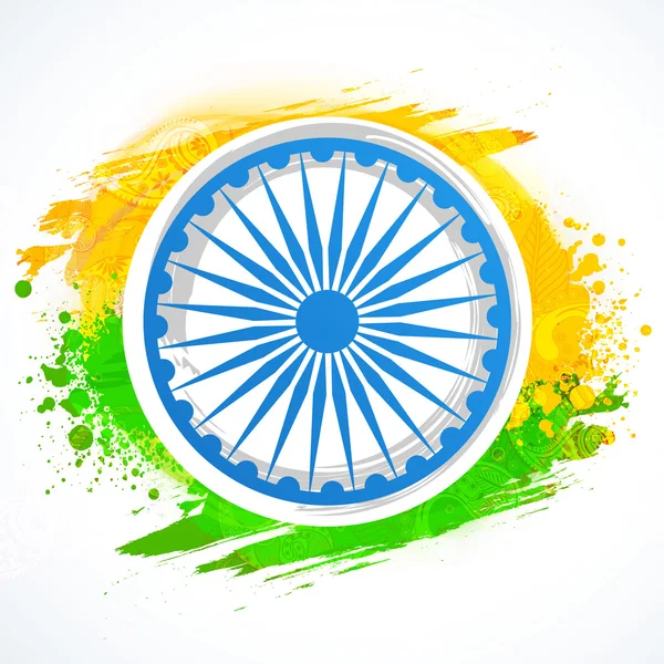 Ashoka wiel voor Indian Republic Day viering. — Stockvector