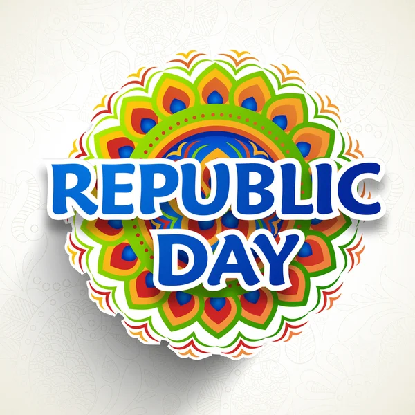 Diseño floral Creative Tricolours para el Día de la República . — Vector de stock