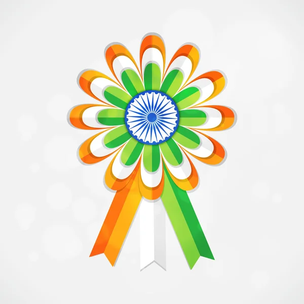 Glossy Badge for Indian Republic Day. — ストックベクタ