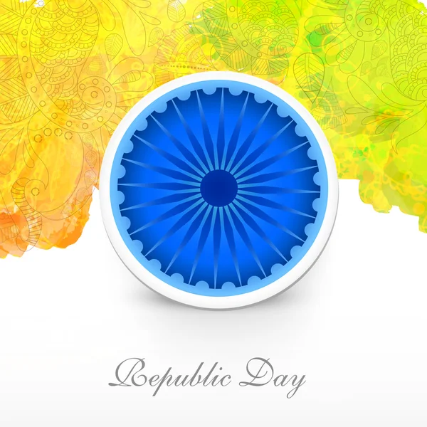 Creative Ashoka Wheel for Indian Republic Day. — Stockový vektor